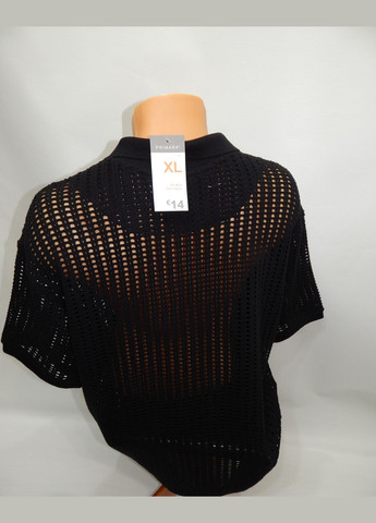 Чорна чоловіча футболка поло-сітка оригінал р.50-52 107fm батал (тільки у вказаному розмірі, тільки 1 шт) Primark