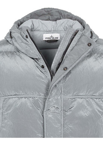 Сіра демісезонна куртка 21fw 44508 nylon metal down jacket silver Stone Island