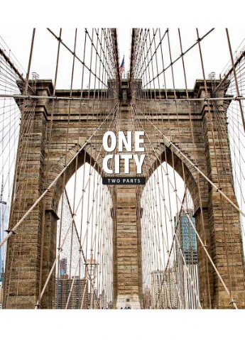Тетрадь уч. " " 80л.==/3137L/ "One city, two parts" УФ-лак (нейт) (5/50) Genius (392420741)