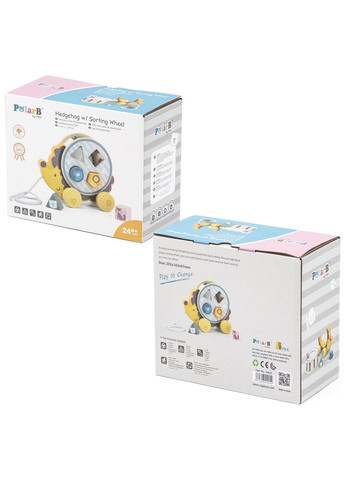 Цилиндр на колесиках «Ёжик» игрушка по системе Монтессори разноцветный (267/44025) Viga Toys (324423400)