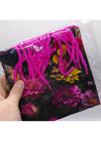 Паперовий подарунковий пакет з квітами і метеликами, 5 штук, 16х16х7 см Art studio of Happiness (391548398)
