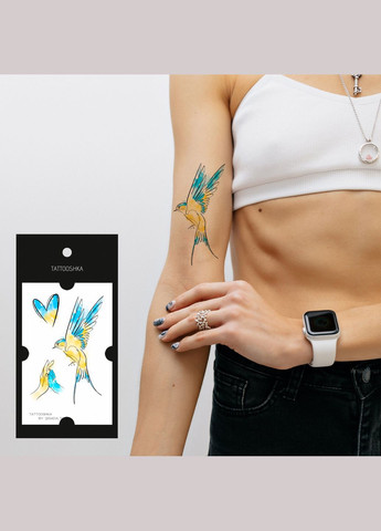 Тимчасові тату Україна - це любов L-48 (5805800013534) shop (5805800013534) Tattooshka (362307828)