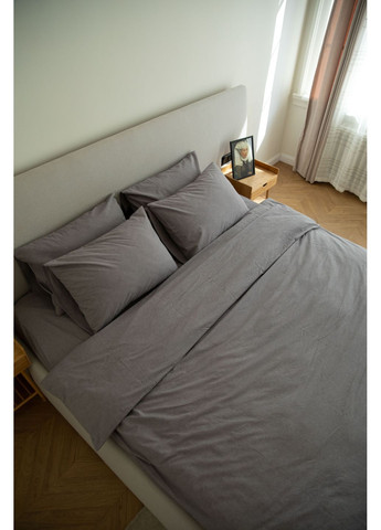 Постельное белье вареный хлопок "Белый" Семейный, Классическая простыня, наволочки 50х70 IN.HOME_UA (371141827)