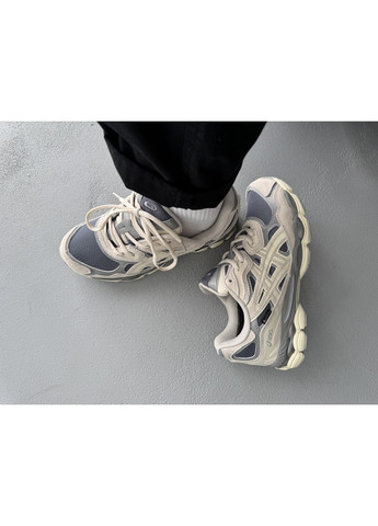 Сірі Осінні кросівки чоловічі asics gel-nyc grey beige gore-tex | асікс гель-нюк сірі No Brand