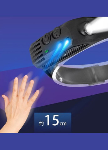 Фонарик налобный гибкий аккумуляторный Красный+Белый с ик-датчиком движения W689-1 (50190123) Clefers (300694695)