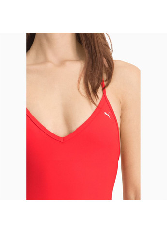 Червоний демісезонний купальник swim women’s v-neck cross-back swimsuit Puma