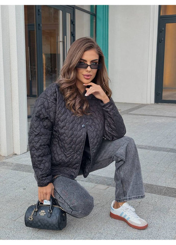Черная демисезонная легкая женская куртка черного цвета 34726 Fashion
