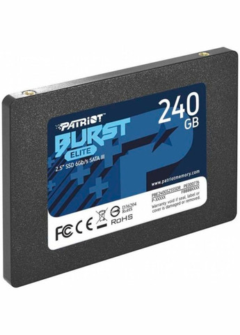 Накопитель SSD 240GB 2.5" 7mm SATAIII TLC 3D Patriot Burst Elite (345105715)