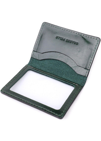 Великолепная обложка на документы из натуральной гладкой кожи 22942 Зеленый Grande Pelle (330359618)