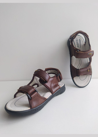 Коричневые детские кожаные сандалии 32 г 20,5 см коричневый артикул б121 EEBB