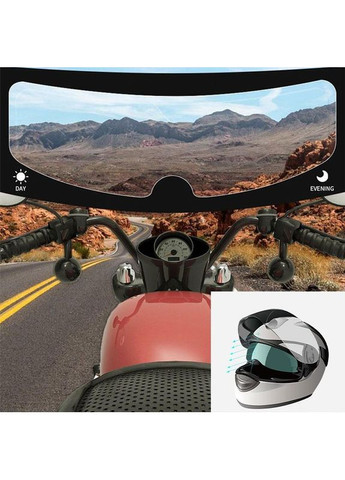 Накладка на шолом мотоциклетний універсальна прозора з протитуманною плівкою, 23.5x7 см, 1 шт No Brand (361259468)