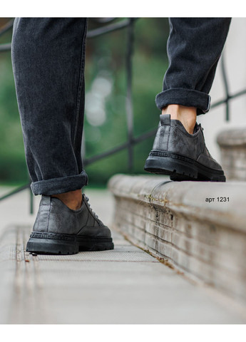 Серые праздничные, повседневные, вечерние, классические туфли мужские shoes grey No Brand на шнурках