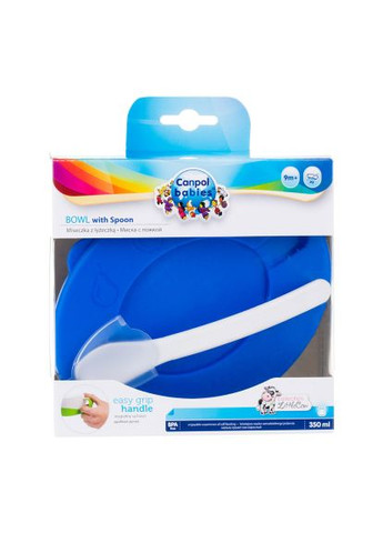 Тарелка детская 350 мл Синяя (31/406_blu) Canpol Babies 350 мл Синя (366154425)