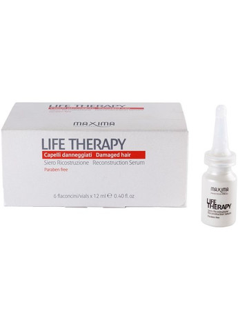 Відновлювальна сироватка для дуже пошкодженого волосся Life Therapy Reconstruction Serum 6x12ml (355977-88730) Maxima (368633995)