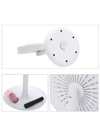 Дзеркало для макіяжу косметичне настільне кругле з підсвічуванням вентилятором збільшувальним дзеркальцем (480100-Prob) Unbranded (329360712)