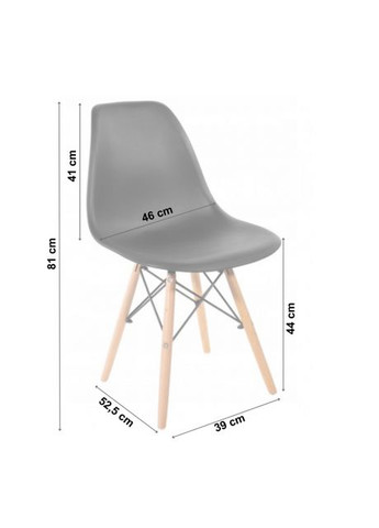 Крісло для кухні на ніжках В-173 FULL KD чорне (4 шт) Bonro (341533510)