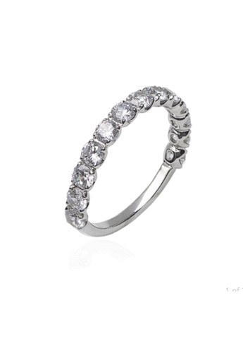 Серебряное кольцо Дорожка с Белыми камнями 16.5 размер серебро 925 пробы родированное л022р 1.75г No Brand (335053829)