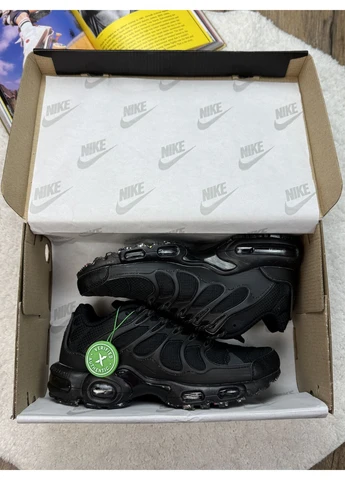 Черные летние кроссовки nike air max tn terrascape plus black найк аир макс тн плюс No Brand