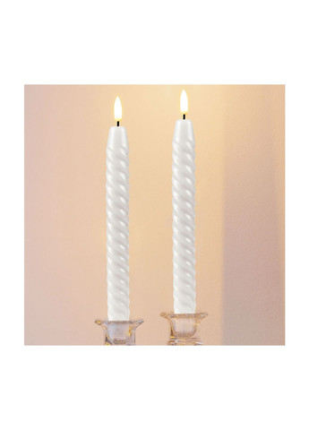 Свічки світлодіодні воскові довгі 2 шт білий Casalux (326487948)
