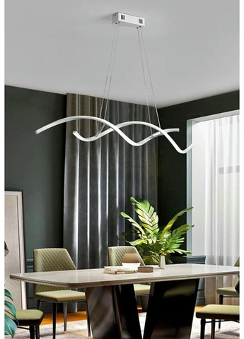 Люстра светодиодная подвесная LED светильник для квартиры на потолок лэд 27456 Белый 25-100х14х103 см. Sunnysky (324396558)