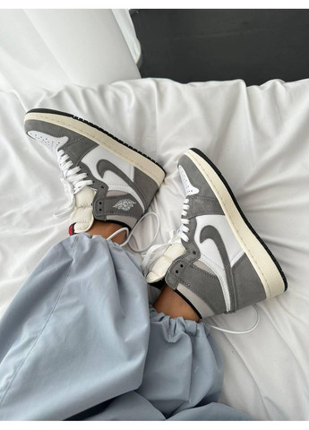 КРОССОВКИ ЖЕНСКИЕ NIKE AIR JORDAN 1 HIGH WASHED HERITAGE НАЙК АИР ДЖОРДАН No Brand комбинированные демисезоны (392017324)