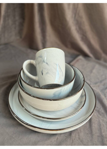 Столовый сервиз HP-19-35-5 керамика 6 персон 30 предметов Белый Yiwu (356776472)