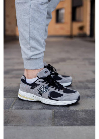 КРОССОВКИ ЖЕНСКИЕ NEW BALANCE 2002R GREY BLACK 2.0 НЬЮ БЕЛАНС 2002R No Brand серые демисезоны (367177281)