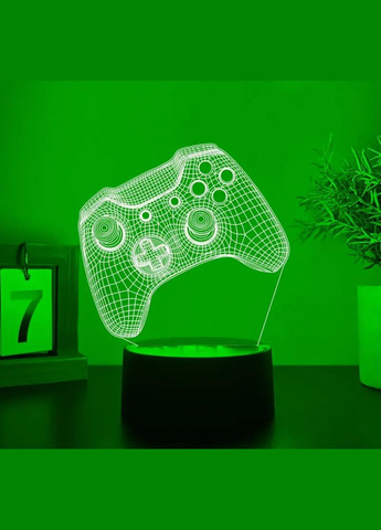 3D LED нічник "Геймпад" зі змінною підсвіткою — ідеальний подарунок для геймера No Brand (348322540)