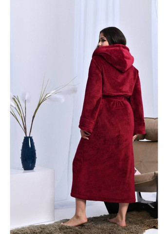 Жіночий теплий махровий халат довгий із капюшоном Nositi (365701127)