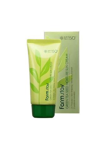 FarmStay Сонцезахисний крем зволожуючий із екстрактом зеленого чаю Green Tea Seed Moisture Sun Cream SPF50PA, 70 мл — Крем, Південна Корея (369724214)