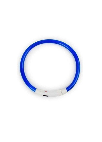Светящийся LED ошейник для собак с зарядкой 35 см Синий Ecotoys (269341830)