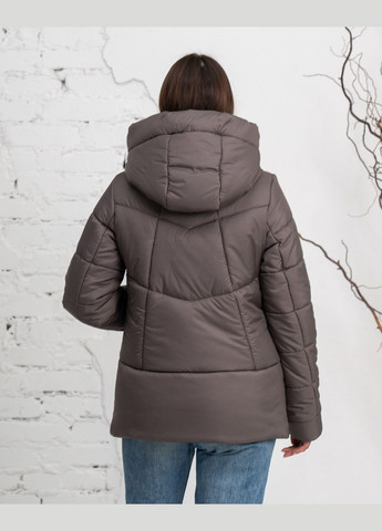 Кофейная зимняя молодежная женская зимняя куртка SK