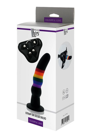 Страпон женский радужный COLOURFUL LOVE STRAP ON SOLID DILDO Dreamtoys (299007018)