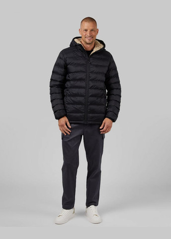 Черная зимняя куртка 32 Degrees зимова з хутром M6175 black
