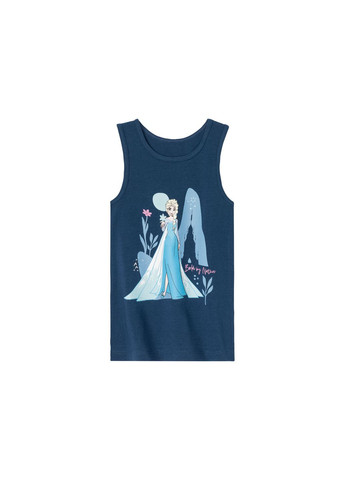 Темно-синій демісезонний майка + трусики бавовняні з малюнком для дівчинки frozen 378990 темно-синій Disney