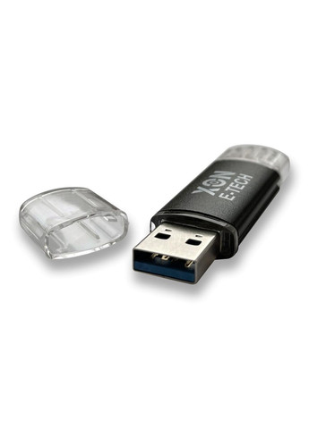 Флеш-накопичувач XON FlashDrive DuoConnect 256GB (USB 2.0 + USB Type-C) Чорний (FX2DX256MB 4074) XON E-Tech (363898204)