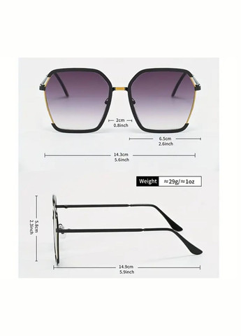 Очки женские солнцезащитные. Черные с градиентом очки от солнца. No Brand (331154575)