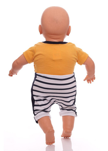 Желтый летний боди+шорты в очках 56 см (30555) BABYKROHA