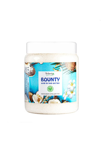 Скраб для лица и тела Bounty с ароматом кокоса и кокосовым маслом 250мл Top Beauty (367985673)