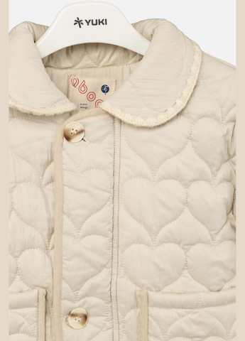 Молочна демісезонна куртка для дівчинки колір молочний цб-00267702 abooo