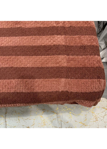 Двосторонній Плед-Покривало 2-в-1 – Хутро & Тедді. Розмір Євро (200x230 см) коричневого кольору. No Brand (363834533)