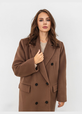 Коричневое зимнее Утепленное зимнее пальто Romashka