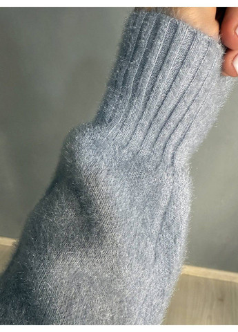 Сірий демісезонний светр жіночий fancy matinee 5977 ангора базовий No Brand