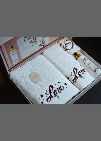 Подарочный набор полотенец La, 3 шт. с ароматом Reyna Maison белый