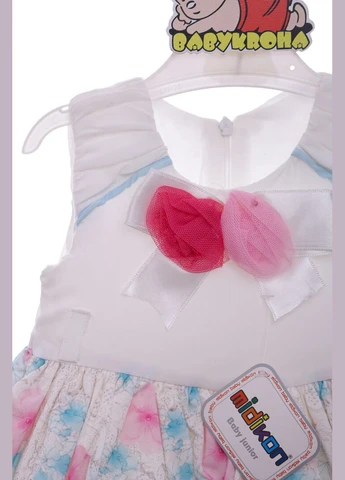 Рожева сукня літня трикотажна рожеве квіточки 80 см (38376) BABYKROHA (323470075)