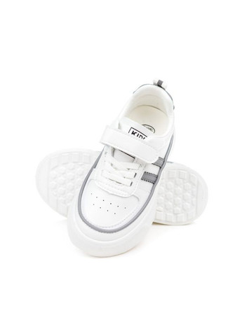 Белые всесезонные кроссовки Fashion L3521 біло-сірі (31-37)