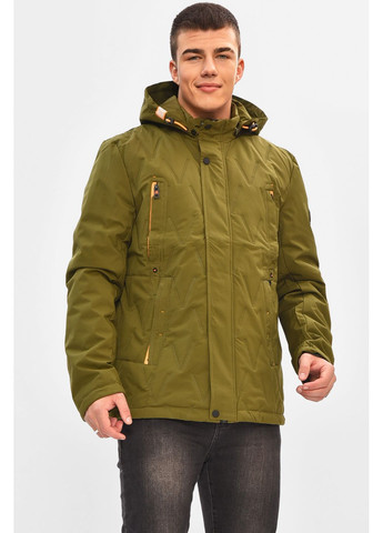 Оливкова (хакі) демісезонна куртка чоловіча демісезонна кольору хакі Let's Shop
