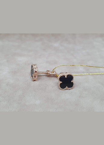 Золоті сережки-пуссети Конюшина з агатом. 1С128/67Б PlatoN (315140962)