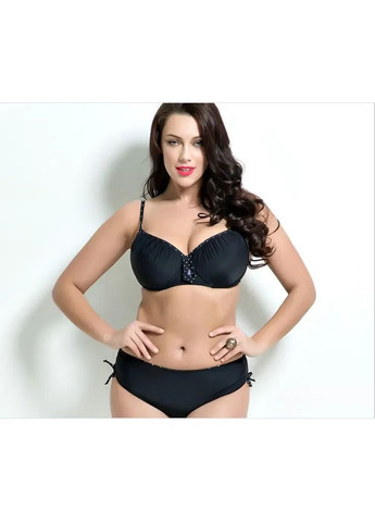 Чорний літній роздільний купальник із кісточками та твердим пушапом. роздільний купальник на брителях No Brand