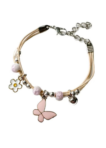 Браслет з намистинками та метеликом No Brand (368883436)